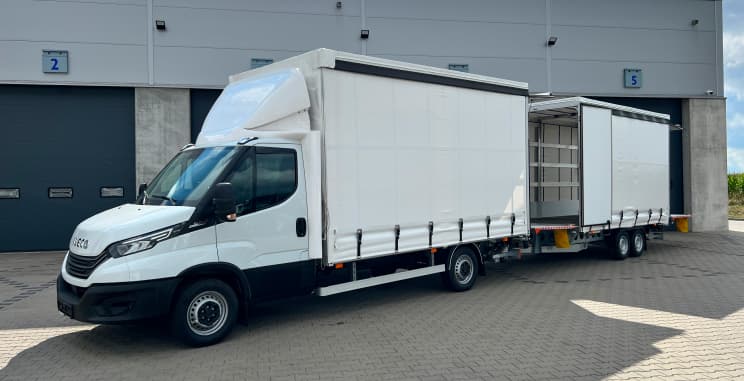 Iveco Daily - Plandeka z przyczepą - tandem